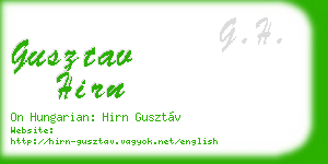gusztav hirn business card
